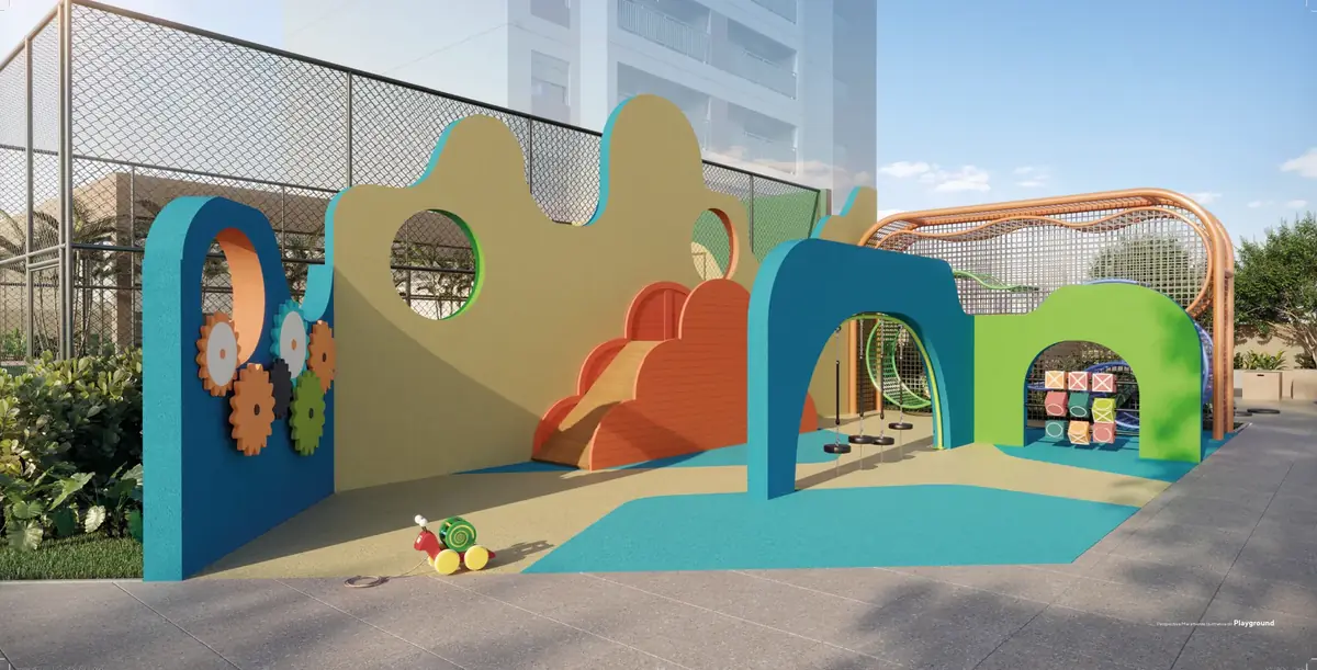 Playground entre árvores